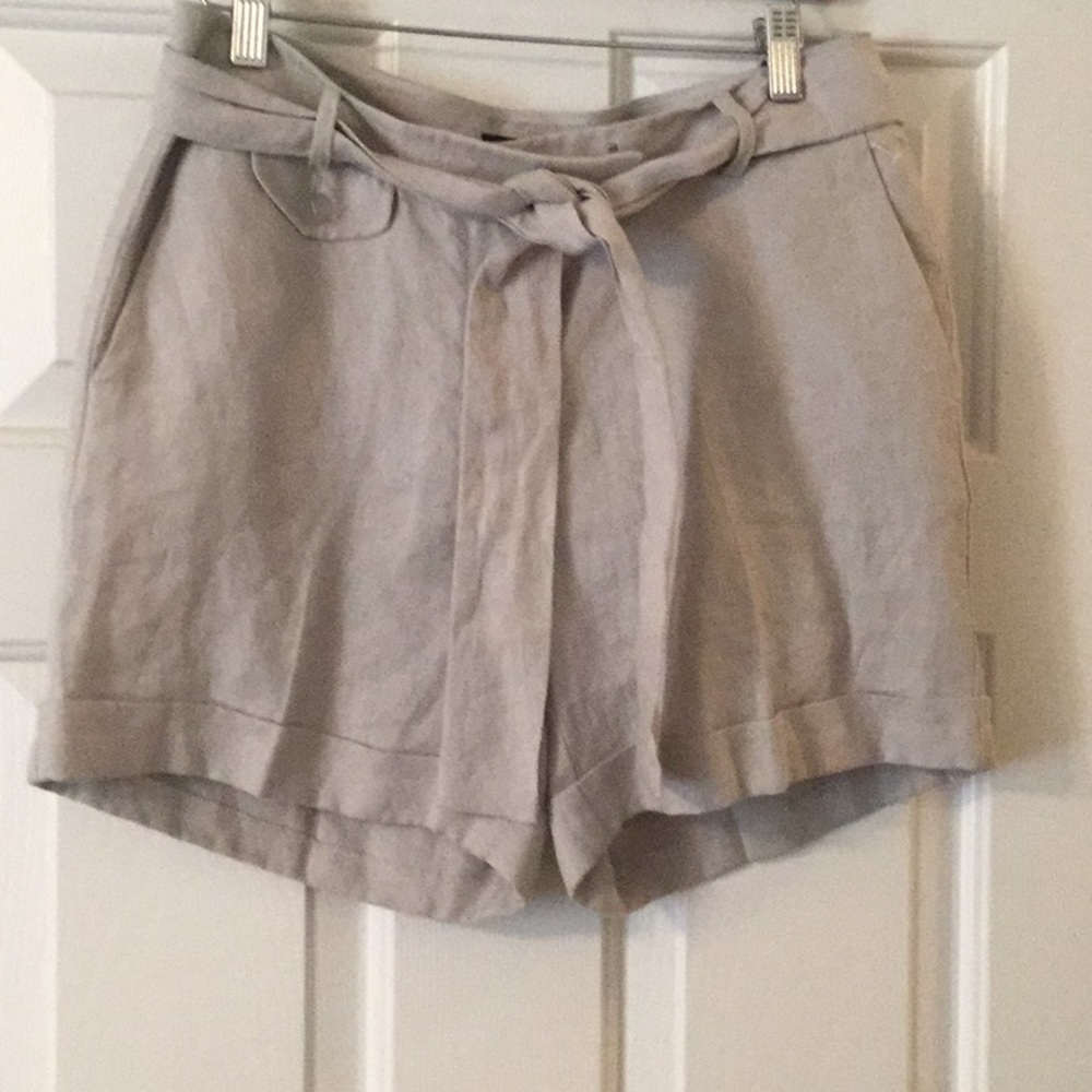 Talbots gray linen shorts